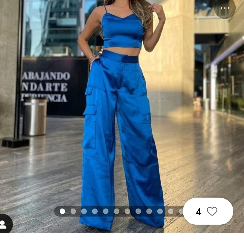 House of Harlow 1960 Vibrant Blue Wide Leg Jumpsuit